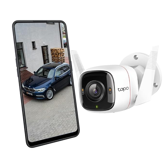 Tapo TP-Link 4MP 2K QHD Outdoor CCTV Security Wi-Fi Smart Camera C320Ws- White